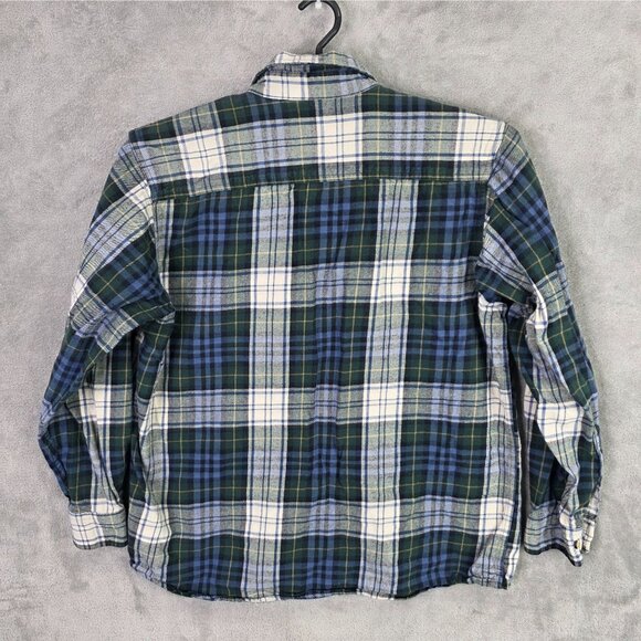 Mens Hobbs Creek Blue Green Plaid Button Up Long Sleeve 100% Cotton Size XL - Picture 4 of 7